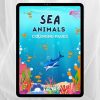 Sea Animals Coloring Book – Морски животни: Работни листове за оцветяване, Творчество и релакс, Деца 3+, Дигитален PDF формат за разпечатване А4