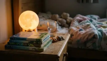 Купчина детски книжки с приказки за лека нощ до нощна лампа